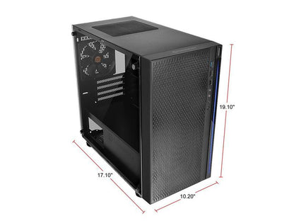 Thermaltake Versa H18 Tempered Glass Black SPCC Micro ATX Gaming Computer Case CA-1J4-00S1WN-01