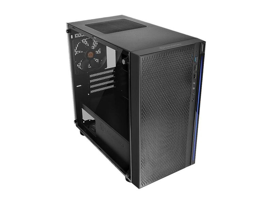 Thermaltake Versa H18 Tempered Glass Black SPCC Micro ATX Gaming Computer Case CA-1J4-00S1WN-01