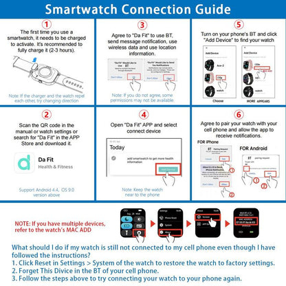 Multifunctional Smart Watch, HD Screen Waterproof Smart Watch with BT Call, Sports Watch with 100+ Sports Modes for Android & Iphone Smartphone, Wearable Devices